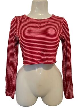 Heart & Hips - Striped Long-Sleeve Crop Top